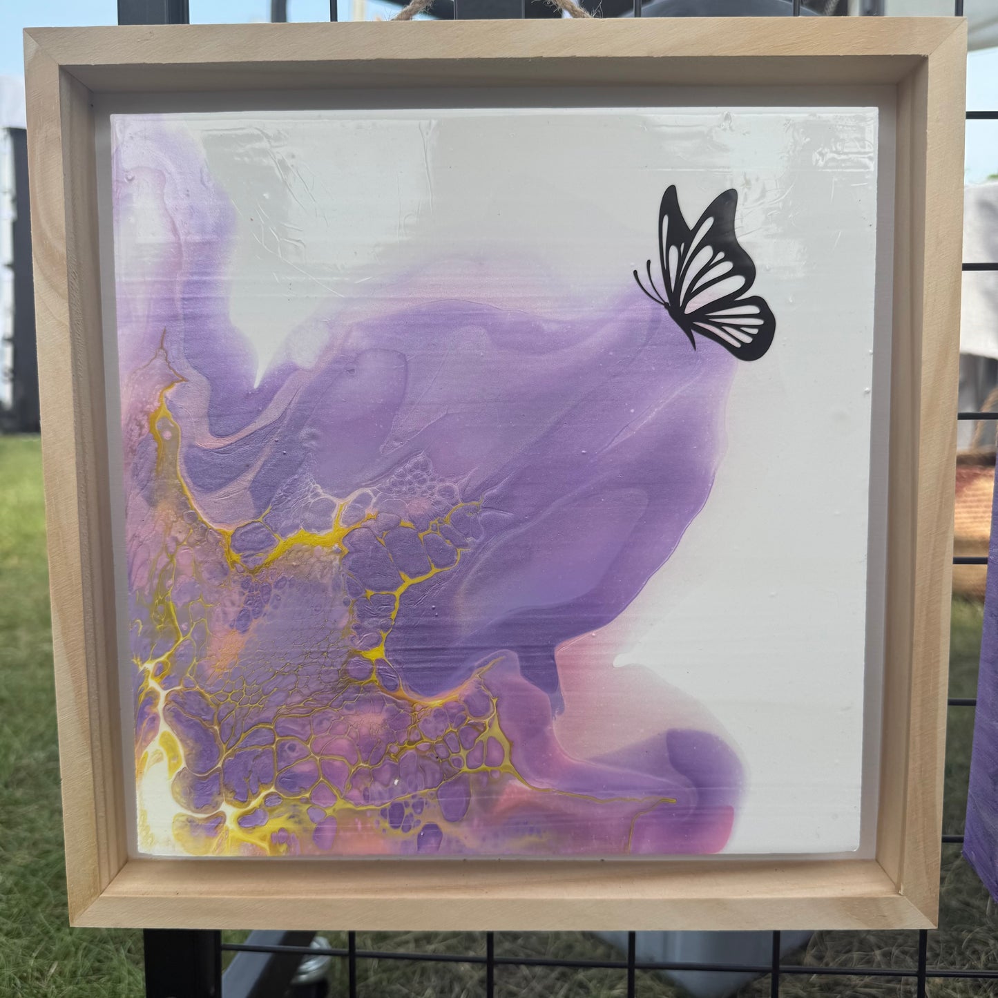 10" x 10" Violet Ray Framed Art (Butterfly)