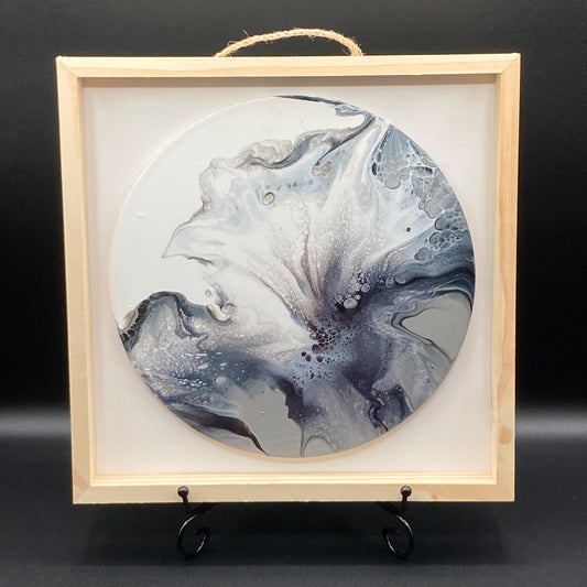 10" Round Elegance Flows Framed Art