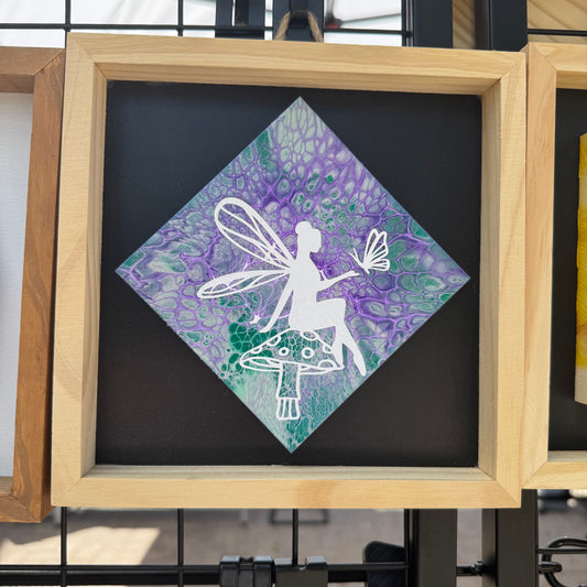 8" Diamond Framed Art -  Lavender Fields (Fairy)
