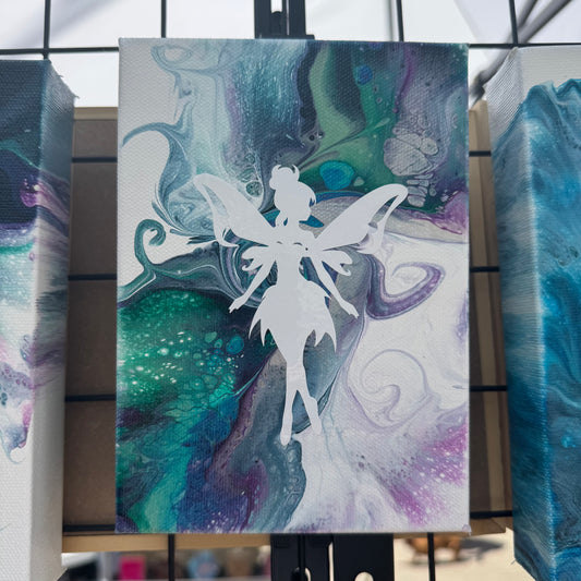 5" x 7" Fairy Peacock Swirl II Canvas Art
