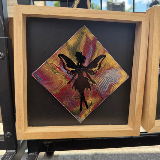 8" Diamond Framed Art -  Ruby (Fairy)