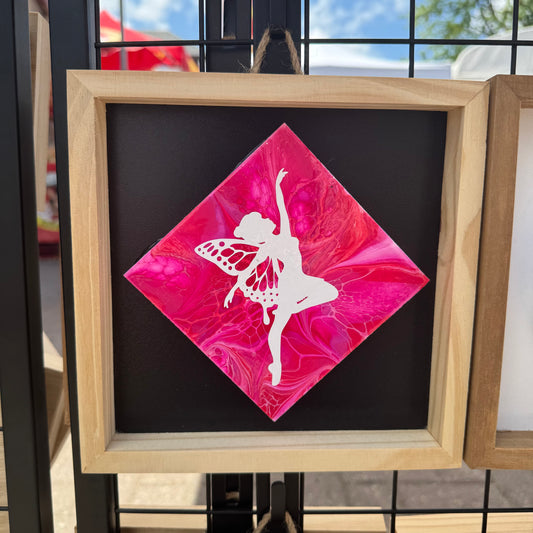 8" Diamond Framed Art -  Punk Pink (Fairy)