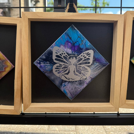 8" Diamond Framed Art -  Midnight (Fairy)
