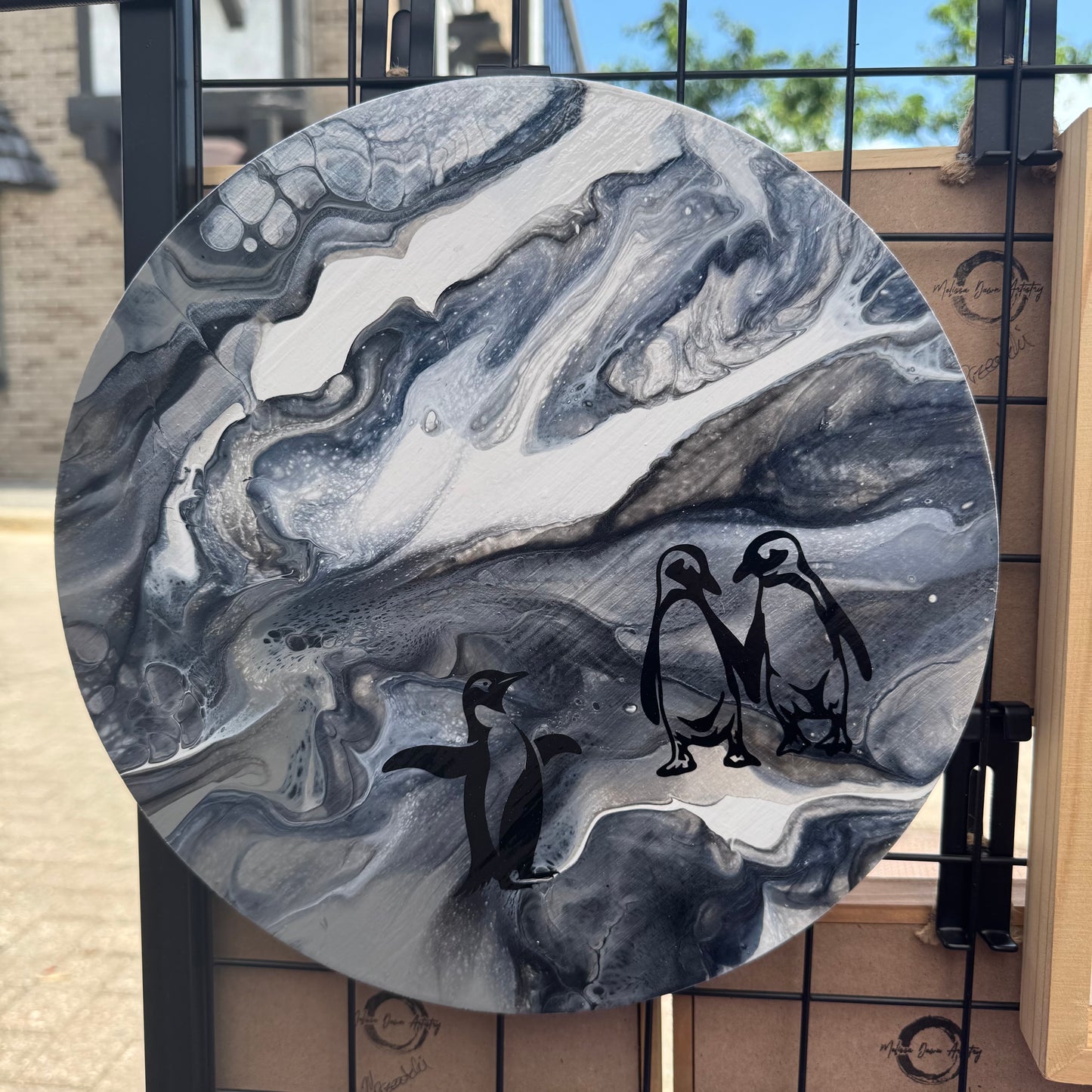 12" Round Slate Penguin Ridge