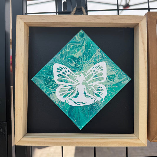 8" Diamond Framed Art -  Zen (Fairy)