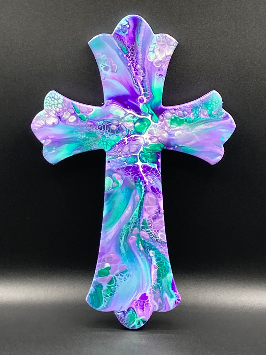 12" Purple/Green Cross II