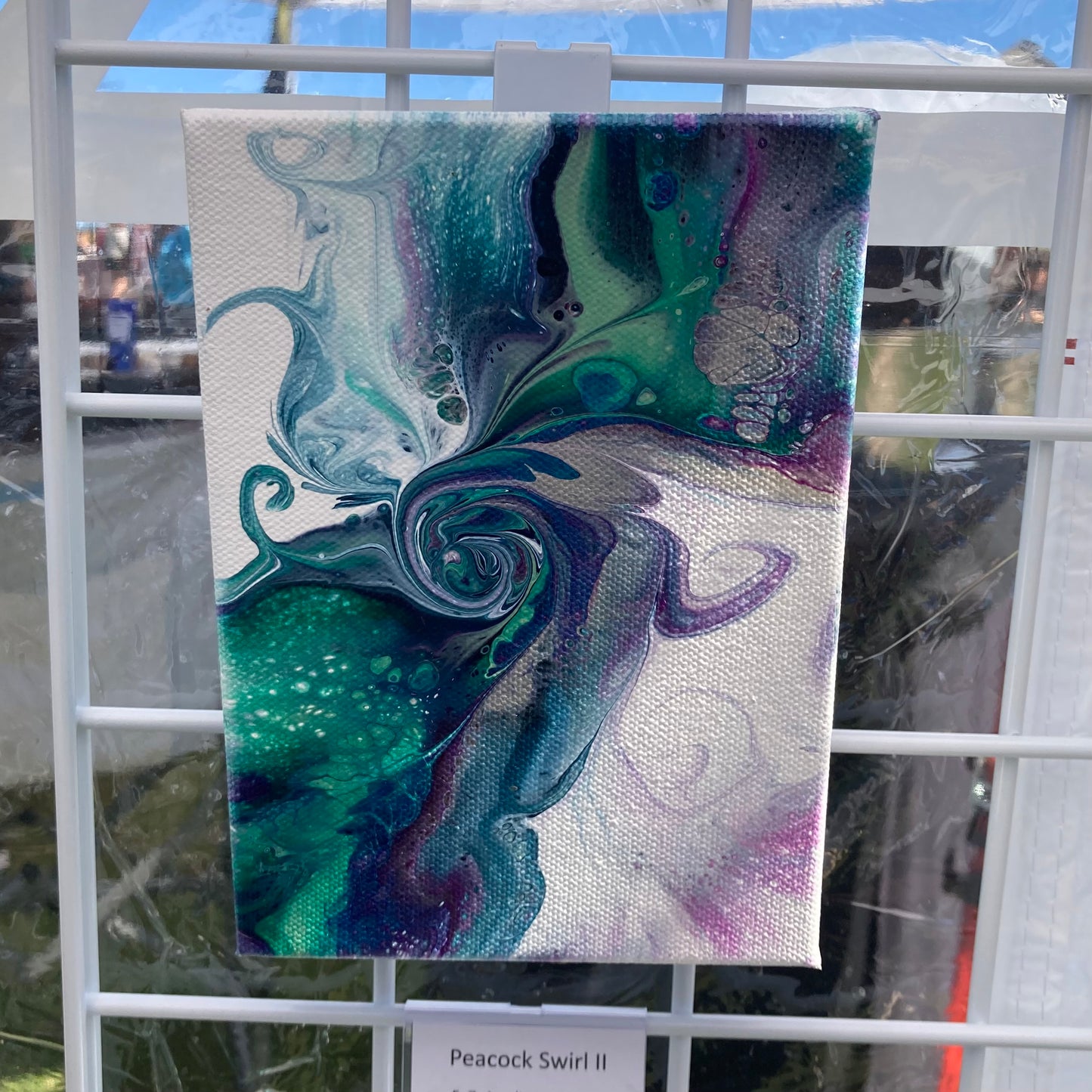 5" x 7" Peacock Swirl II Canvas Art